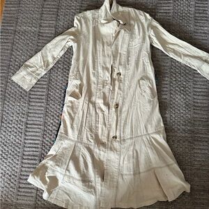 Free People tan dressy trench (nwt) size S